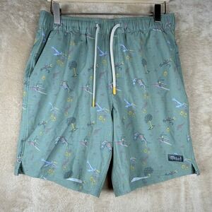 Marsh Wear Mens Coastal Print Performance Shorts Green‎ Medium Surfer Beachwear